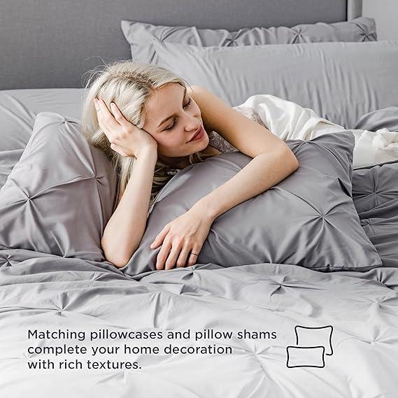 🛏️ 50% RABATT! 🌿 3-teiliges Bettwäsche-Set mit Pintuck-Falten – elegant, weich, komplett – für Ihr Traum-Schlafzimmer ✨