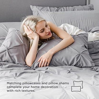 🛏️ 50% RABATT! 🌿 3-teiliges Bettwäsche-Set mit Pintuck-Falten – elegant, weich, komplett – für Ihr Traum-Schlafzimmer ✨
