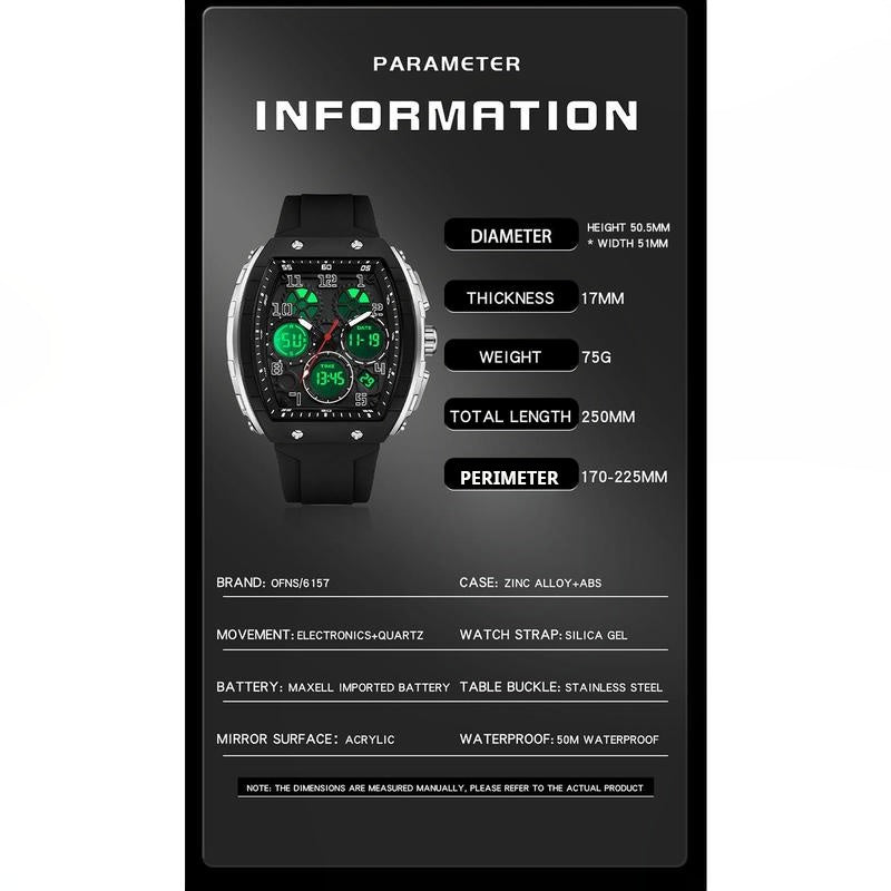 💥 50 % Rabatt⌚Sportliche, leuchtende Digital-Automatikuhr für Herren