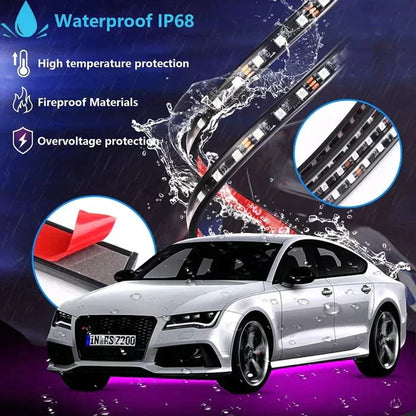 🔥2026 Auto-Chassis Flexibler wasserdichter RGB-LED-Lichtstreifen (4 Stück)