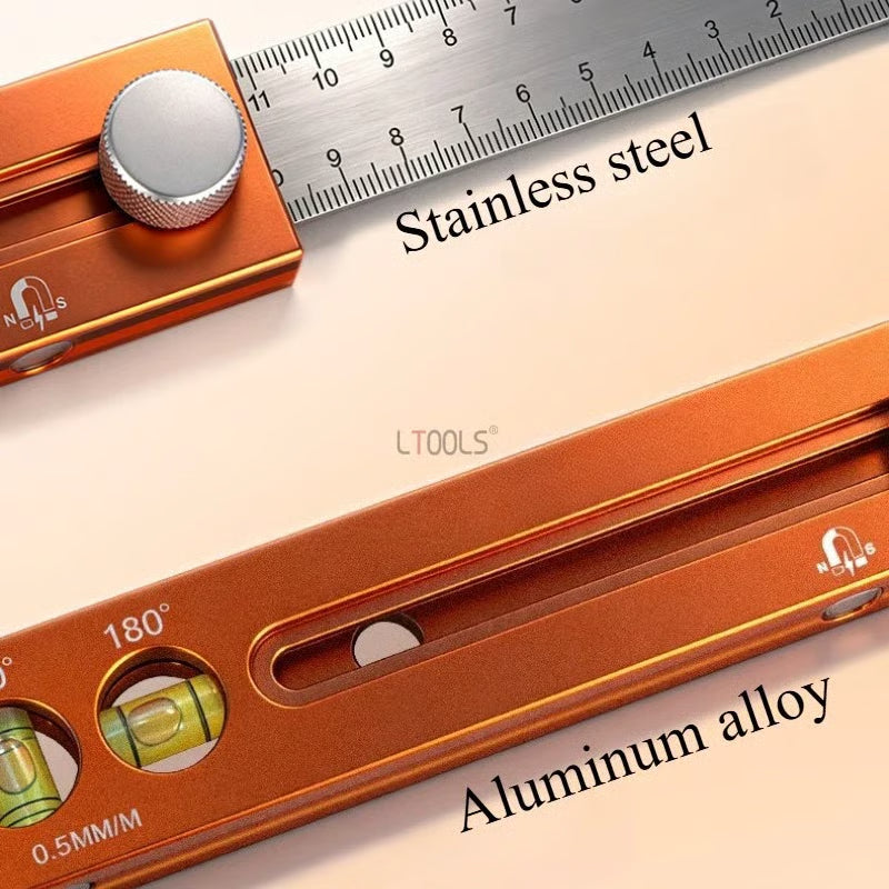 📏 50% RABATT! 🔧 Multifunktionales Markier-Lineal mit Wasserwaage – Präzises Anzeichnen, integrierte Libelle & ideal für Holzarbeiten, Fliesenlegen und DIY-Projekte 🛠️