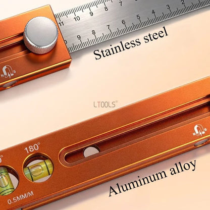 📏 50% RABATT! 🔧 Multifunktionales Markier-Lineal mit Wasserwaage – Präzises Anzeichnen, integrierte Libelle & ideal für Holzarbeiten, Fliesenlegen und DIY-Projekte 🛠️