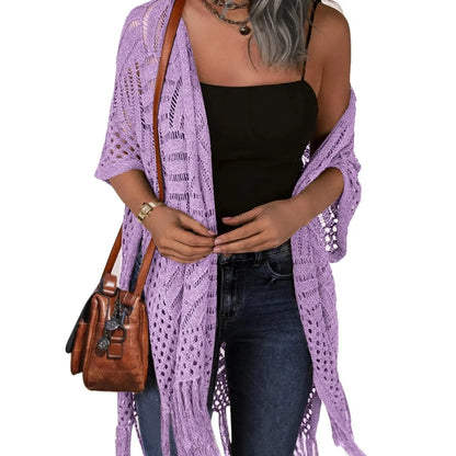 🧥 50% RABATT! ✨ Damen Strick-Cardigan mit offener Front – Leicht & ideal für Alltag und Sommerabende – Atmungsaktive Baumwollmischung, perfekt als luftige Übergangsjacke 🌿