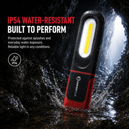 💡 50% RABATT! 🔦 SAKERPLUS Wiederaufladbare Arbeitsleuchte – 3000 lm COB-LED Magnetische Mechaniker-Lampe mit 360°-Schwenkhaken – für Autoreparatur, Garage & Camping