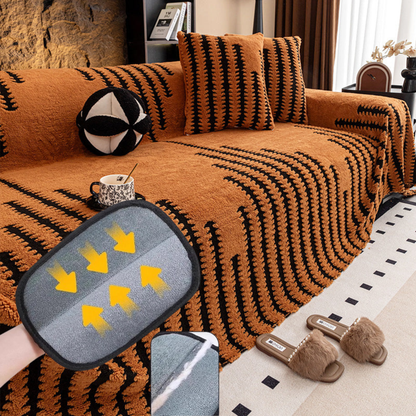 🛋️ 50% RABATT 2026! ✨ Plüsch Sofaüberwurf - Extra Dicke & Rutschfeste Decke mit Elastischen Kanten für Herbst und Winter 🍂❄️