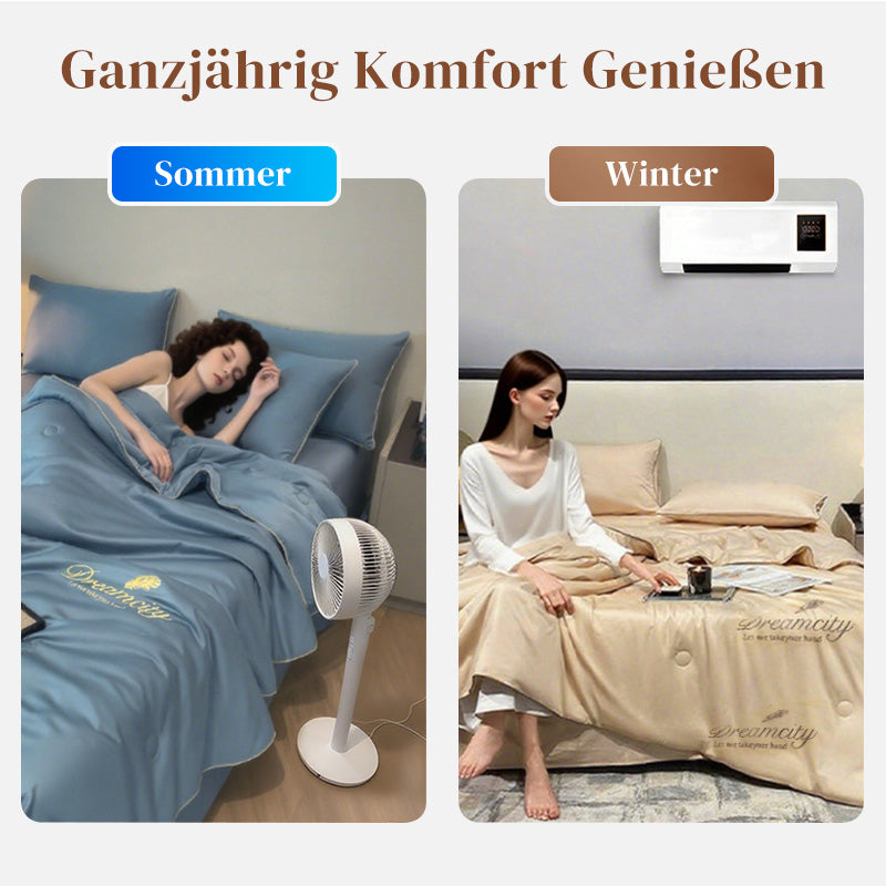 🛏️❄️ Atmungsaktives & kühlendes 4-teiliges Bettdecken-Set – Intelligente Temperaturregulierung, ganzjährig ideal für erholsamen Schlaf 🌙