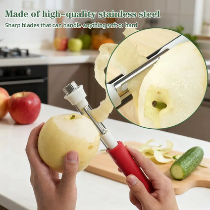 🔥2+1 GRATIS! 🍎 2-in-1 Apfelausstecher & Schäler aus Edelstahl – Schälen, entkernen und stilvoll servieren wie ein Profi! ✨