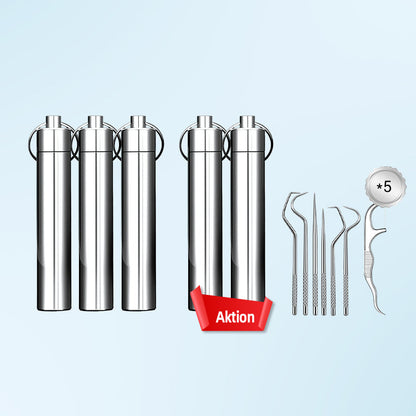 💥Halber Preis⚡Edelstahl-Zahnstocher-Set | Hygienisch & Langlebig 🦷✅