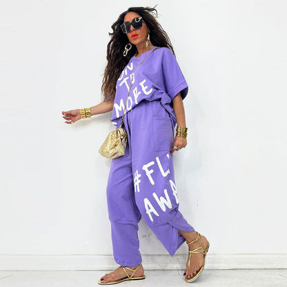 Zweiteiliges Freizeit-T-Shirt-Set