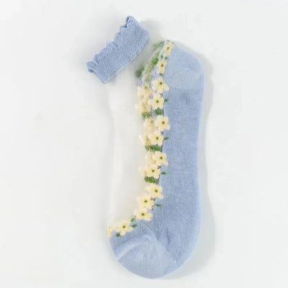 🌺Blumige Spitzensocken für Damen, Frühjahr/Sommer