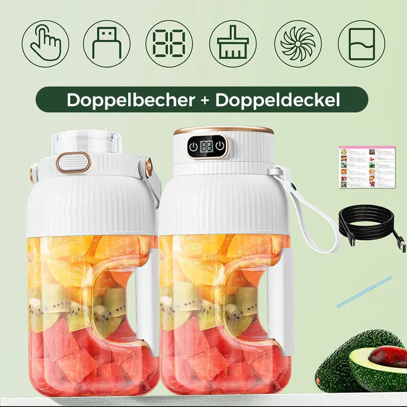 💥Heißer Verkauf ❄️Multifunctional Tragbare Saftpresse Tasse mit Digitalanzeige