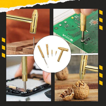 🎁Ideales Geschenk - 5 in 1 Mini-Hammer- und Schraubendreher-Handwerkzeug-Set💯💯💯