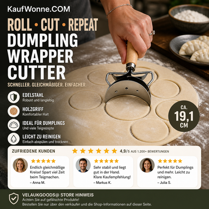 🥟 Spare 50 %! 🔪 Teigtaschenausstecher – Edelstahl, für einfaches und gleichmäßiges Schneiden ✨