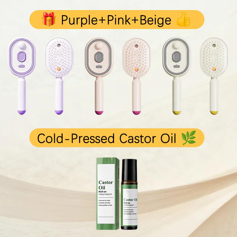 🔥NUR AM LETZTEN TAG IM ANGEBOT !! 🔥ProGlide™🇬🇧 Kopfhaut-Massagekamm 💆‍♀️ – Selbstreinigend 🧼, verfilzungsfrei ✂️ & Anti-Frizz-Haarbürste mit beruhigendem Sprühnebel 💨✨ | Perfekt für trockenes, sprödes Haar 💧🌟