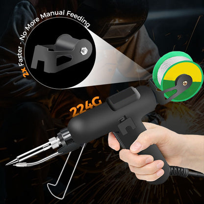 💥Hocheffizienter 80-W-Elektrolötkolben💥Kaufen Sie ihn zusammen mit Edelstahl-Lötdraht für Präzisionsarbeiten zu einem günstigeren Preis.