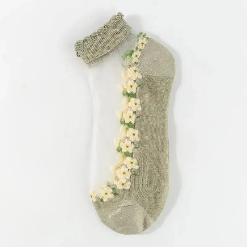 🌺Blumige Spitzensocken für Damen, Frühjahr/Sommer