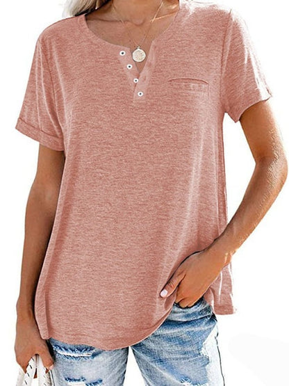 👕 50% RABATT! ✨ Modisches Unifarbenes Kurzarm-T-Shirt – Bequemer Schnitt, weicher Stoff & perfekt für den täglichen Gebrauch – vielseitig kombinierbar 🌿
