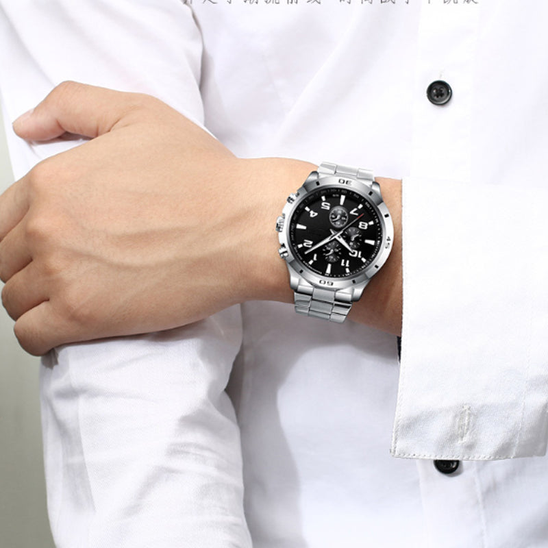 Wasserdichte Quarzuhr mit Leuchtmasse