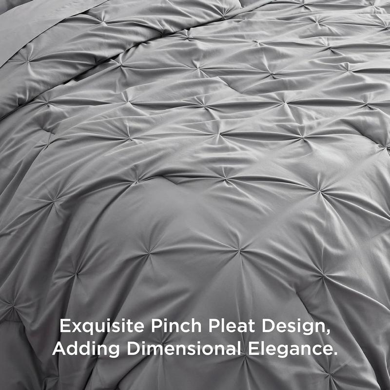 🛏️ 50% RABATT! 🌿 3-teiliges Bettwäsche-Set mit Pintuck-Falten – elegant, weich, komplett – für Ihr Traum-Schlafzimmer ✨