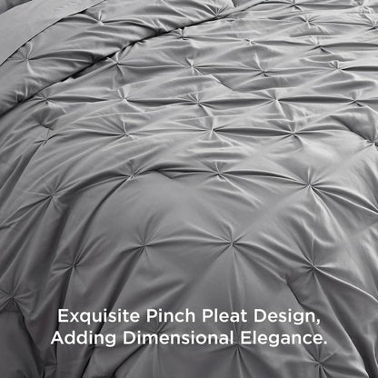 🛏️ 50% RABATT! 🌿 3-teiliges Bettwäsche-Set mit Pintuck-Falten – elegant, weich, komplett – für Ihr Traum-Schlafzimmer ✨