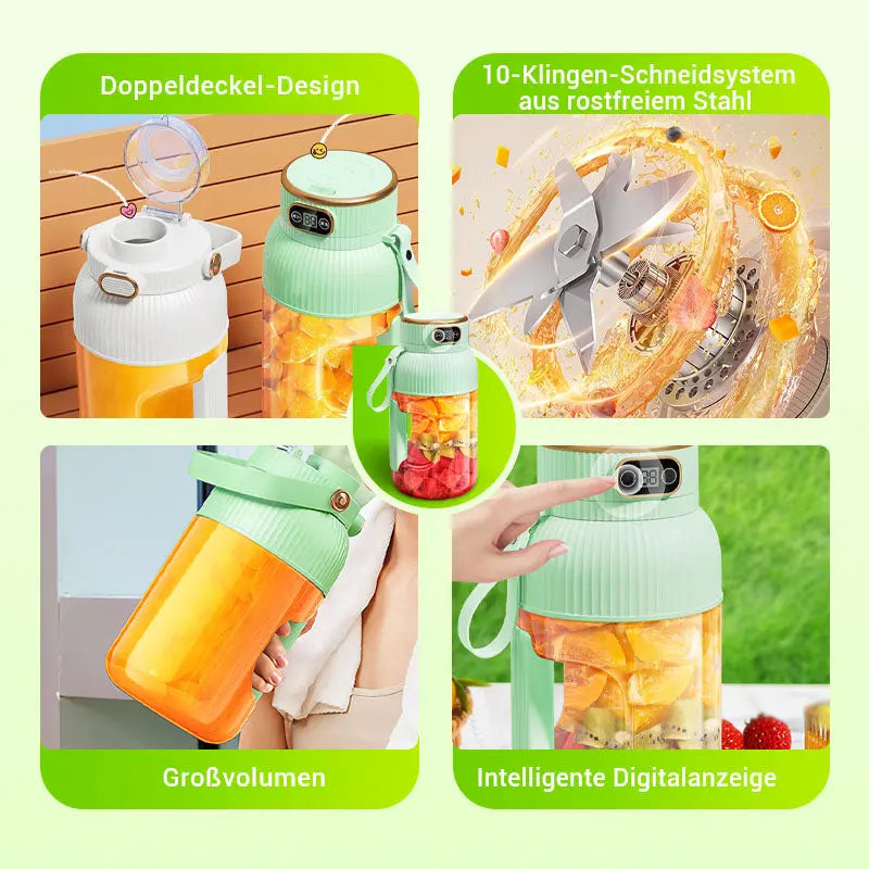 💥Heißer Verkauf ❄️Multifunctional Tragbare Saftpresse Tasse mit Digitalanzeige