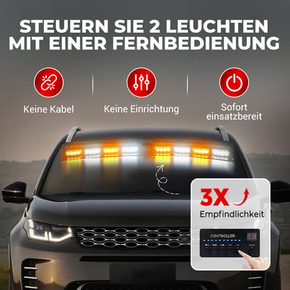 🎉🛍️ Heiße Aktion – 50 % Rabatt! 🚗 Windschutzscheiben-Stroboskop-Warnleuchte mit Saugnapf