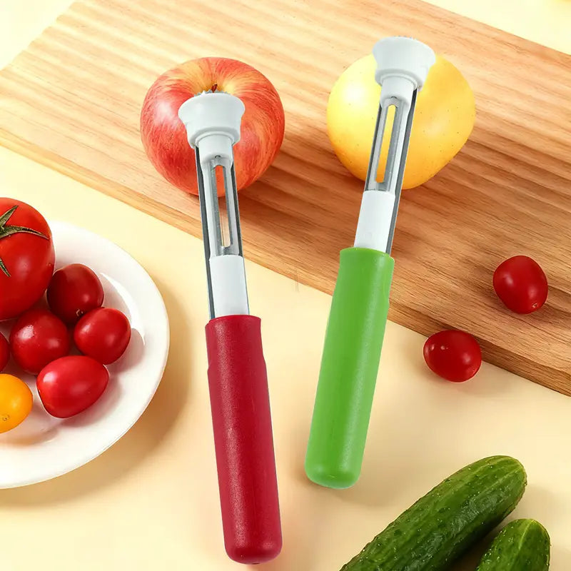 🔥2+1 GRATIS! 🍎 2-in-1 Apfelausstecher & Schäler aus Edelstahl – Schälen, entkernen und stilvoll servieren wie ein Profi! ✨