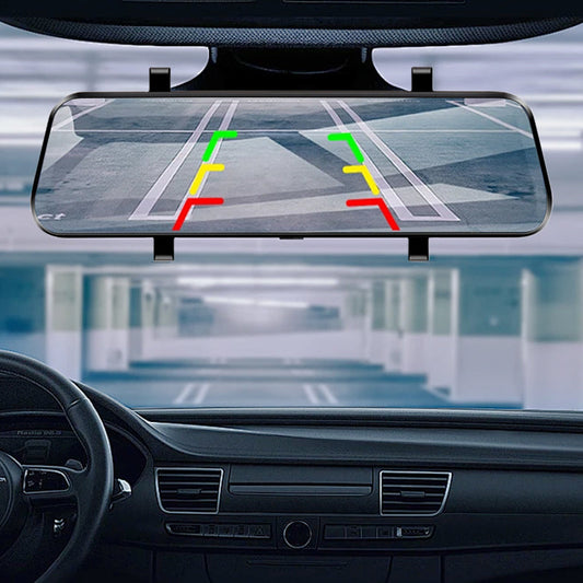 10-Zoll-Rückfahrkamera & Dashcam mit vollem Touchscreen – 1296P HD-Nachtsicht, Dual-Objektiv – ideal für sicheres Fahren & Parken🚗📹