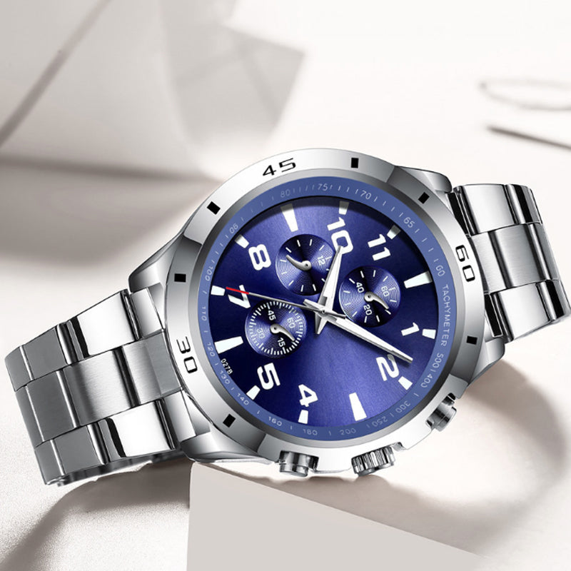 Wasserdichte Quarzuhr mit Leuchtmasse