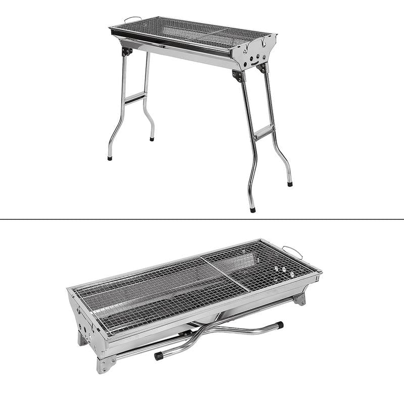 🔥 50% RABATT ! Klappbarer Outdoor-Grill aus Edelstahl – Perfekt für Camping, Garten & BBQ-Partys 🍖