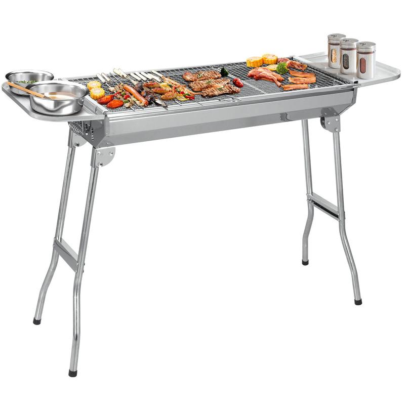 🔥 50% RABATT ! Klappbarer Outdoor-Grill aus Edelstahl – Perfekt für Camping, Garten & BBQ-Partys 🍖
