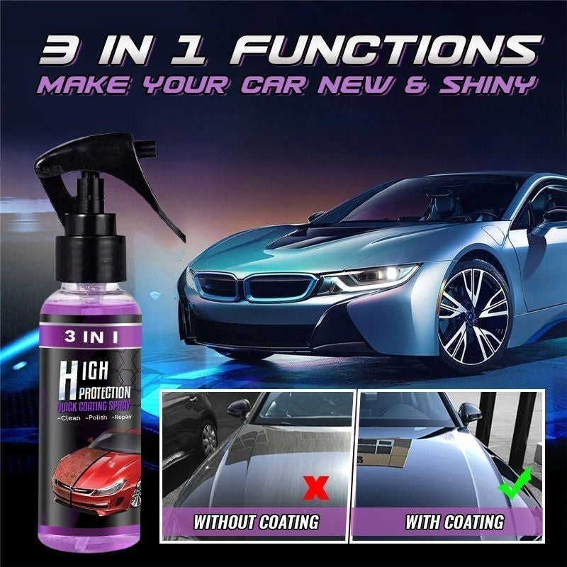 💥3-IN-1 Hoher Schutz Schnelles Auto-Beschichtung Spray