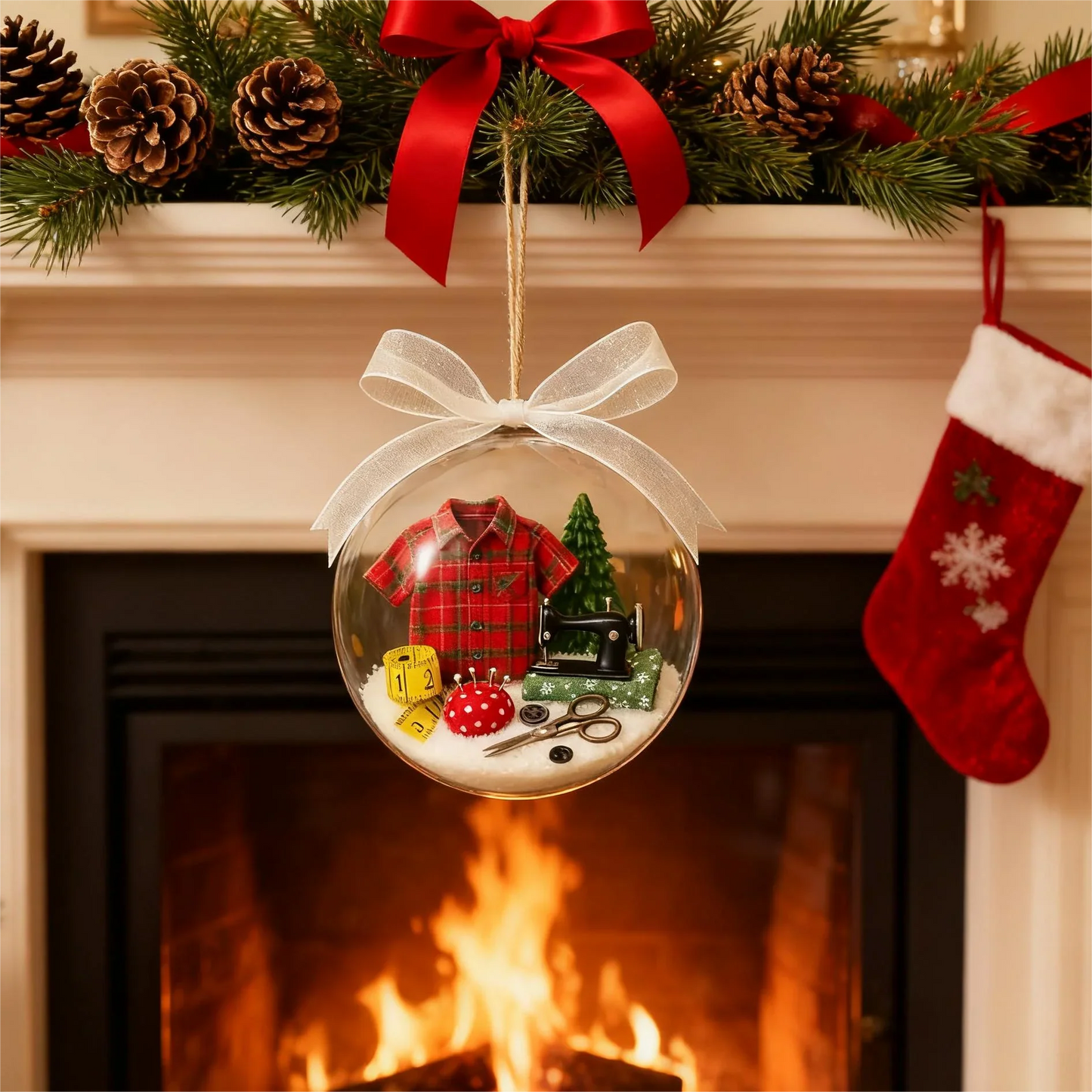 🎁🔥Letzter Tag des Ausverkaufs 50 % Rabatt🔥💥Weihnachts-Nähprojekt: Schneekugel-Ornament🎄