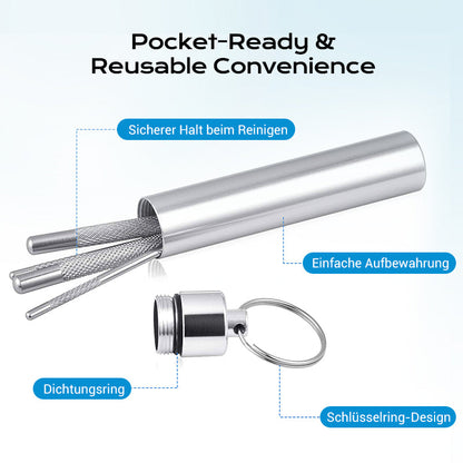 💥Halber Preis⚡Edelstahl-Zahnstocher-Set | Hygienisch & Langlebig 🦷✅