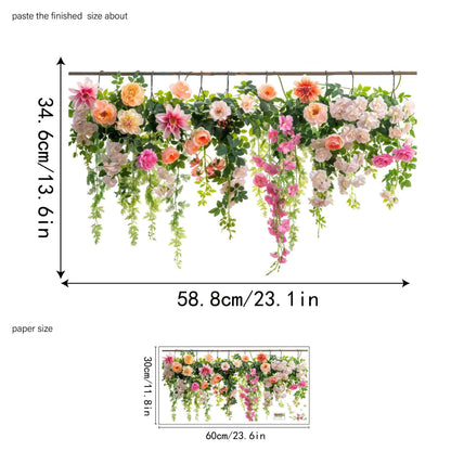 ✨LETZTER TAG VERKAUF 50 % RABATT!💐Bunter Blumenstrauß-Fensteraufkleber🖼️