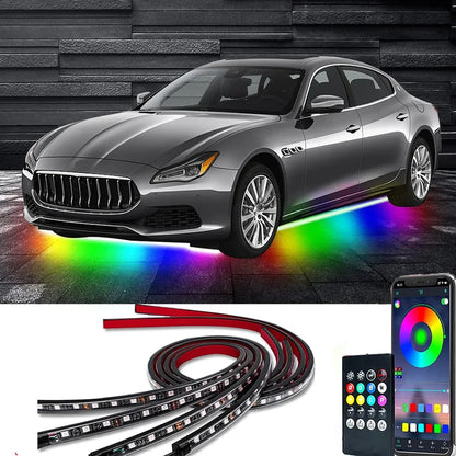 🔥2026 Auto-Chassis Flexibler wasserdichter RGB-LED-Lichtstreifen (4 Stück)