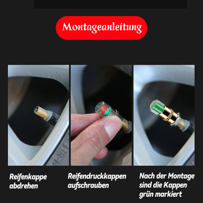 🎉Festliche Vorratssale🚗4 Stück Reifendrucküberwachungs-Ventilkappen für Autos🔥