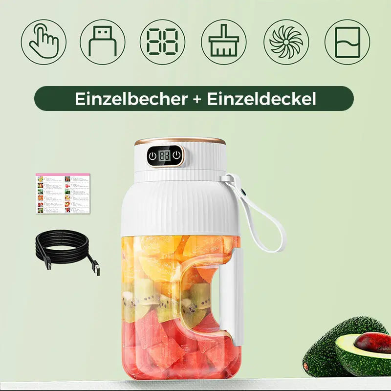 💥Heißer Verkauf ❄️Multifunctional Tragbare Saftpresse Tasse mit Digitalanzeige