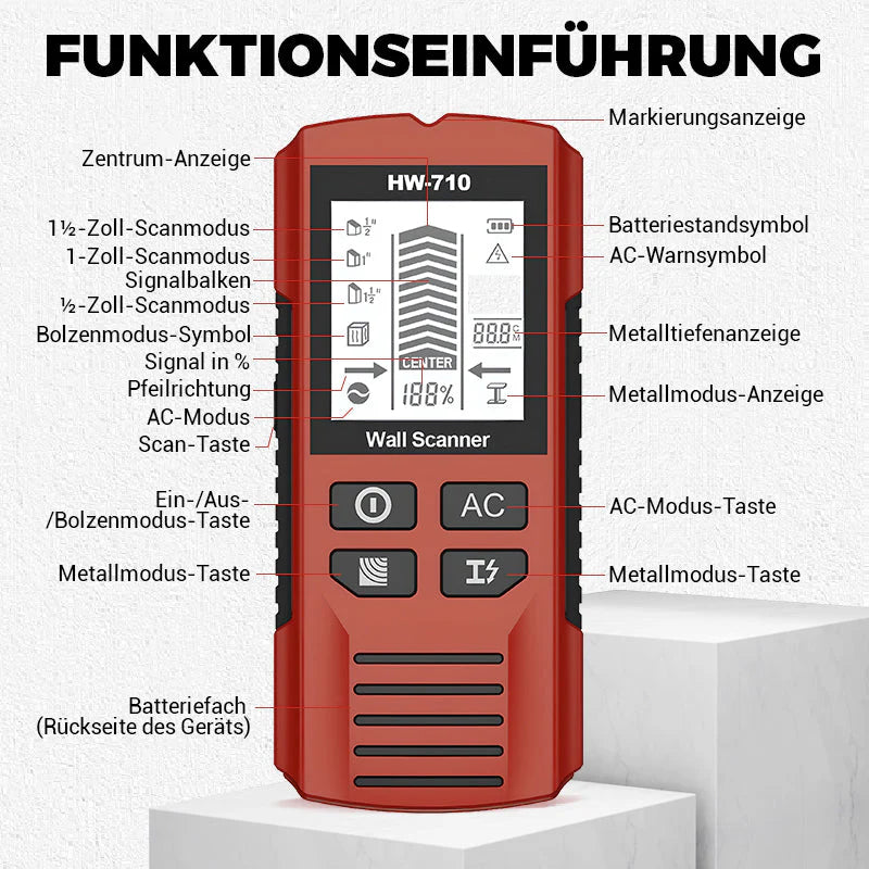 🔥Multifunktionaler Handheld Metall und Wand Detektor—— 50% reduziert! ⏳