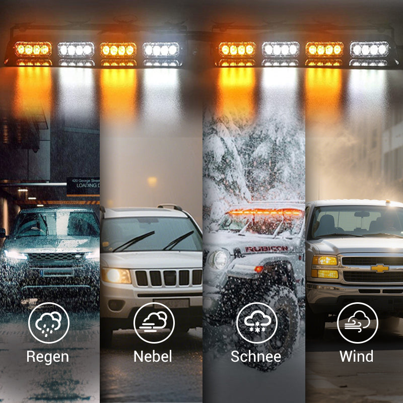 🎉🛍️ Heiße Aktion – 50 % Rabatt! 🚗 Windschutzscheiben-Stroboskop-Warnleuchte mit Saugnapf