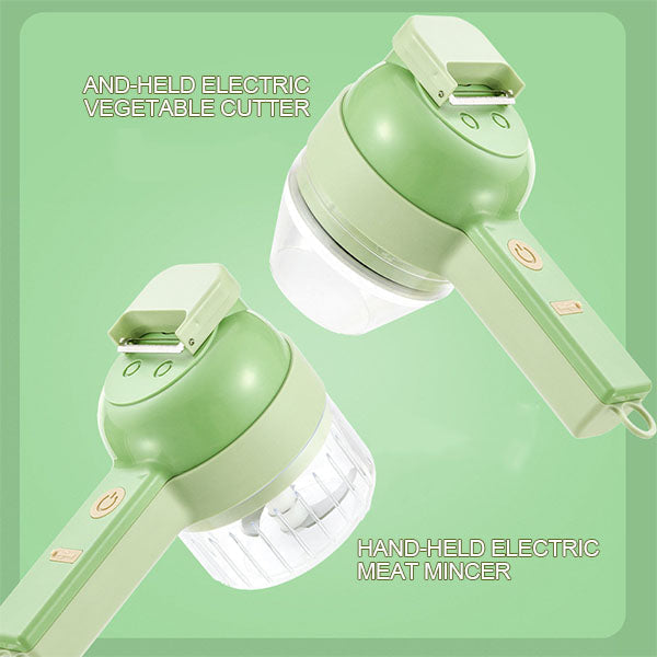🔥Solange der Vorrat reicht 40 % Rabatt!🎉4-in-1-Hand-Elektro-Gemüseschneider-Set