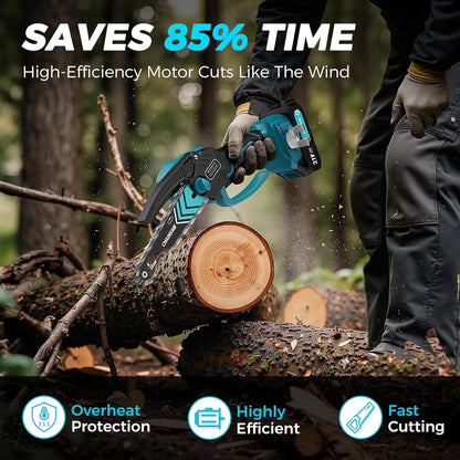 🔥 Zeitlich begrenzte Aktion: 50 % Rabatt 🔥 6-Zoll-Akku-Minikettensäge mit 2 ✨ Akkus Kabellos und tragbar, ideal zum Zurückschneiden und zur Holzfällung