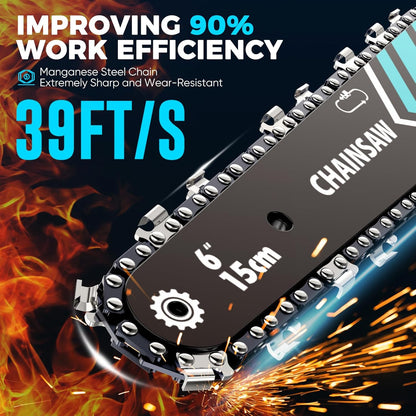 🔥 Zeitlich begrenzte Aktion: 50 % Rabatt 🔥 6-Zoll-Akku-Minikettensäge mit 2 ✨ Akkus Kabellos und tragbar, ideal zum Zurückschneiden und zur Holzfällung