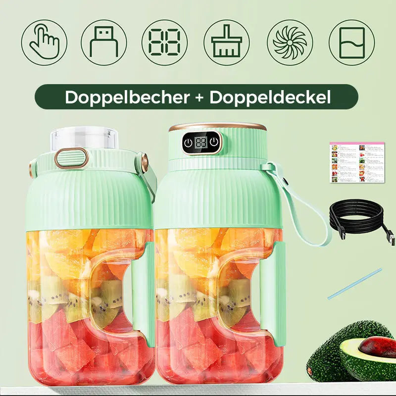 💥Heißer Verkauf ❄️Multifunctional Tragbare Saftpresse Tasse mit Digitalanzeige