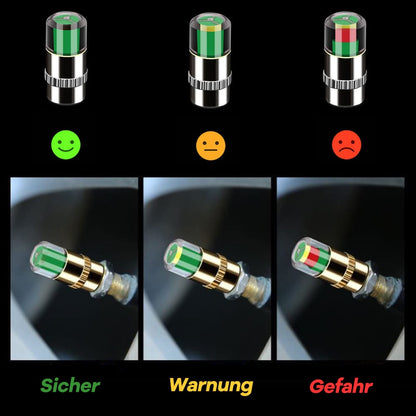 🎉Festliche Vorratssale🚗4 Stück Reifendrucküberwachungs-Ventilkappen für Autos🔥