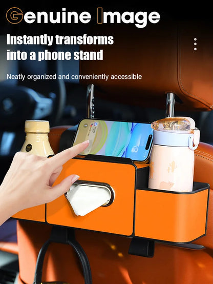 🚗Multifunktionales Auto-Rücksitz-Staufach – Praktisch, ordentlich & griffbereit 🧃📱