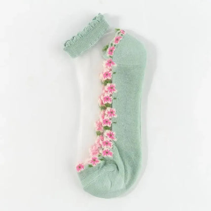 🌺Blumige Spitzensocken für Damen, Frühjahr/Sommer