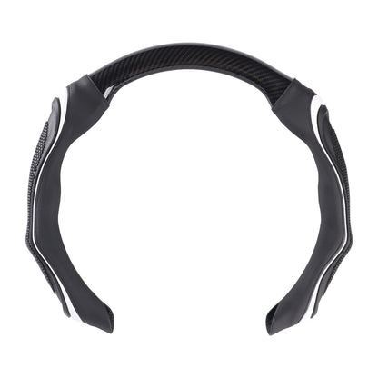 🔥 Universeller Silikon-Lenkradbezug in Carbon-Optik mit handgenähtem Nappa-Kunstleder – atmungsaktiv und rutschfest für jede Jahreszeit