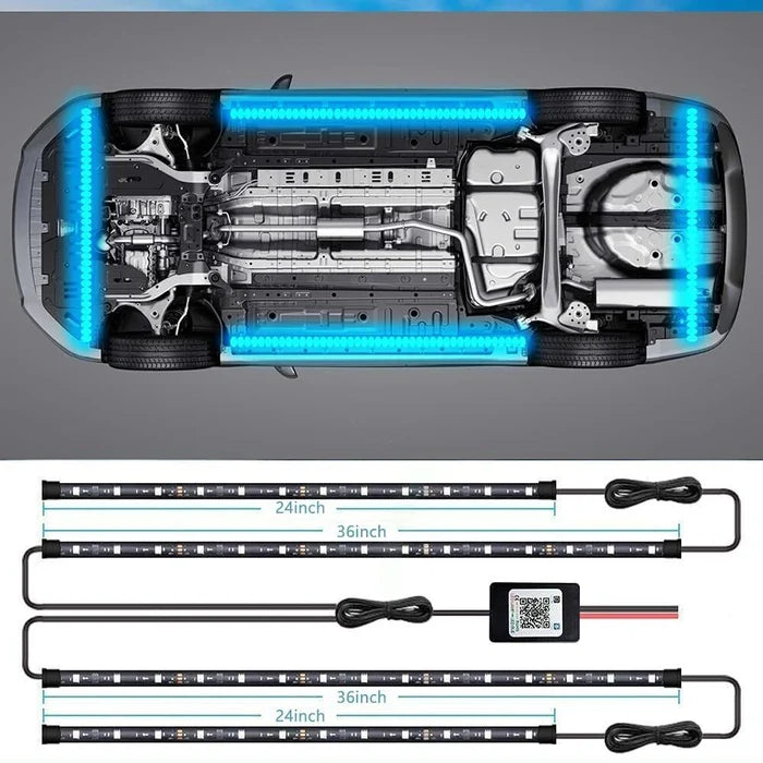 🔥2026 Auto-Chassis Flexibler wasserdichter RGB-LED-Lichtstreifen (4 Stück)