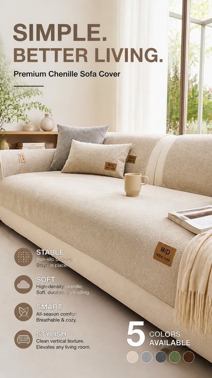 🛋️ Gepolsterte rutschfeste Sofaabdeckung – ultraweich, waschbar & kratzfest – ideal für Kinder und Haustiere 🐾